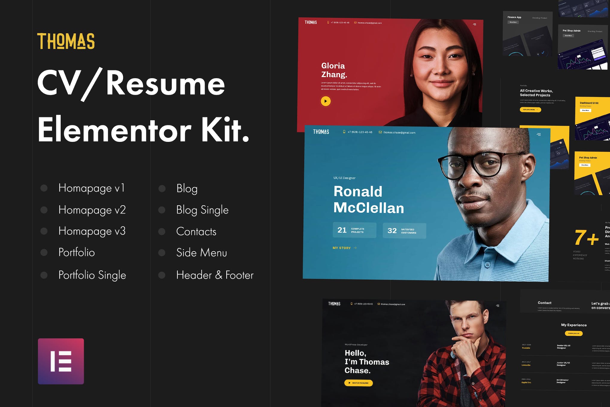 Thomas – CV/Portfolio Elementor Template Kit