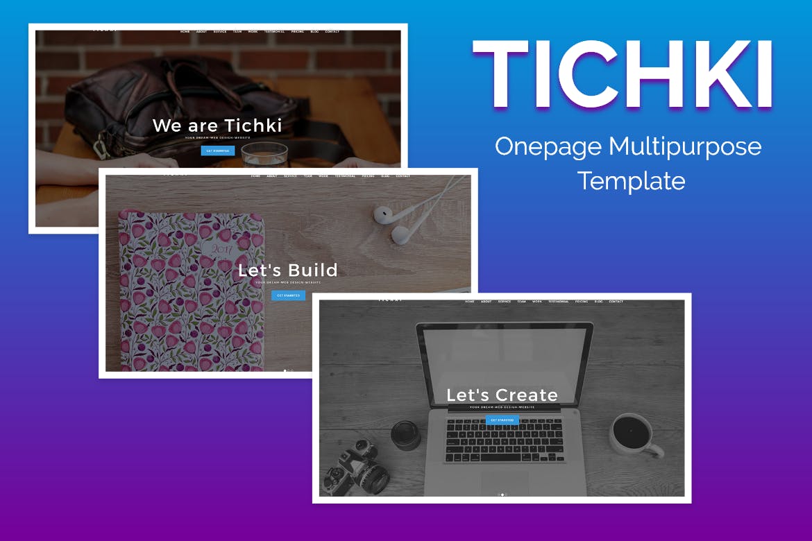 Tichki-Onepage Multipurpose Template