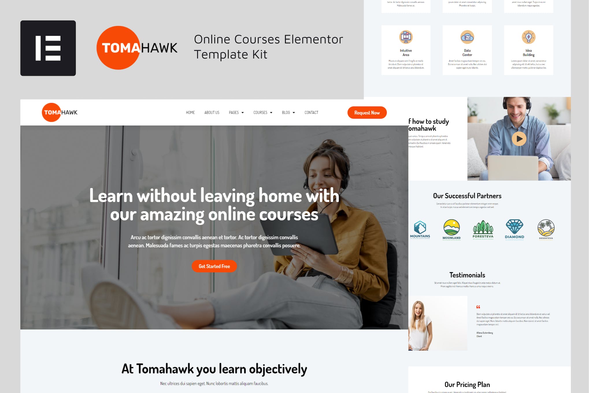 Tomahawk – Online Courses Elementor Template Kit