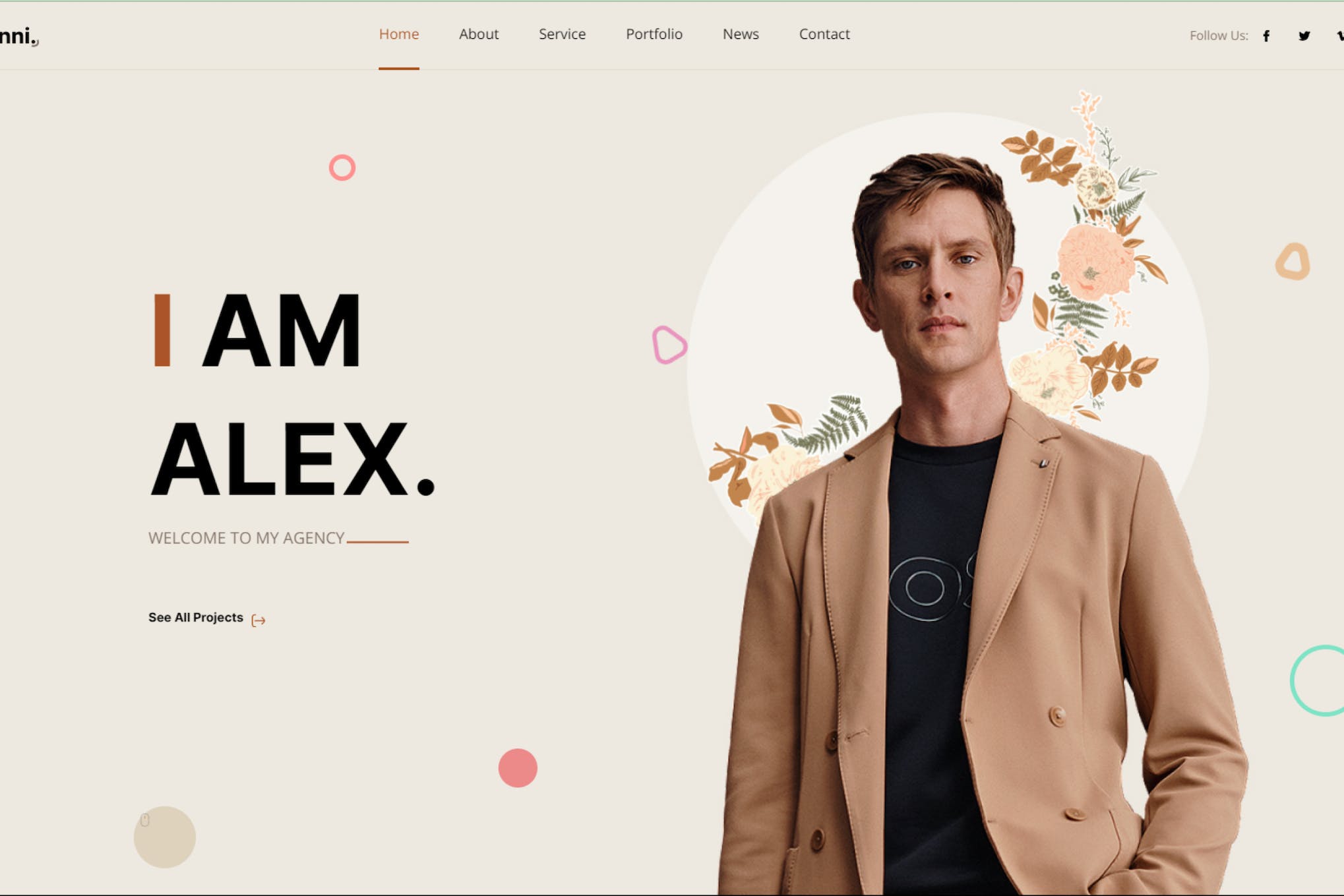 Tonni – Personal Portfolio React NextJs Template