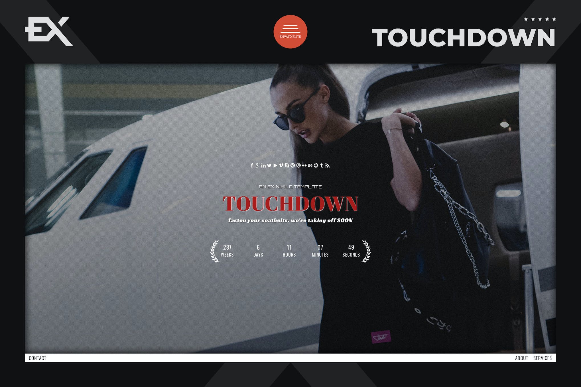 Touchdown – Responsive Coming Soon Page