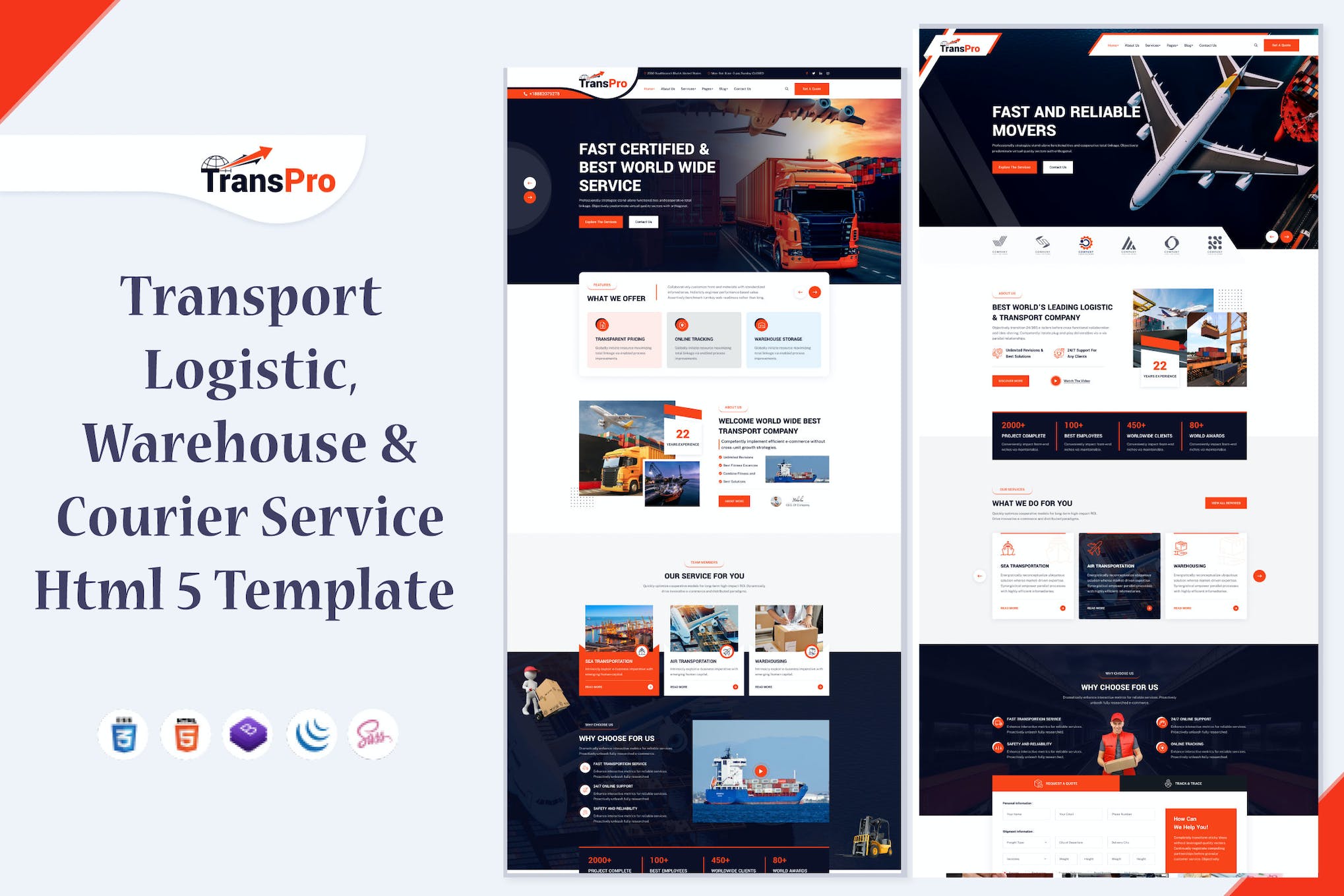 TransPro – Transport, Logistic, Warehouse Template