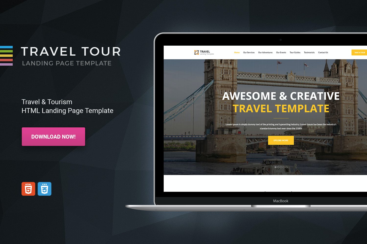 Travelly – HTML Travel & Tourism Landing page