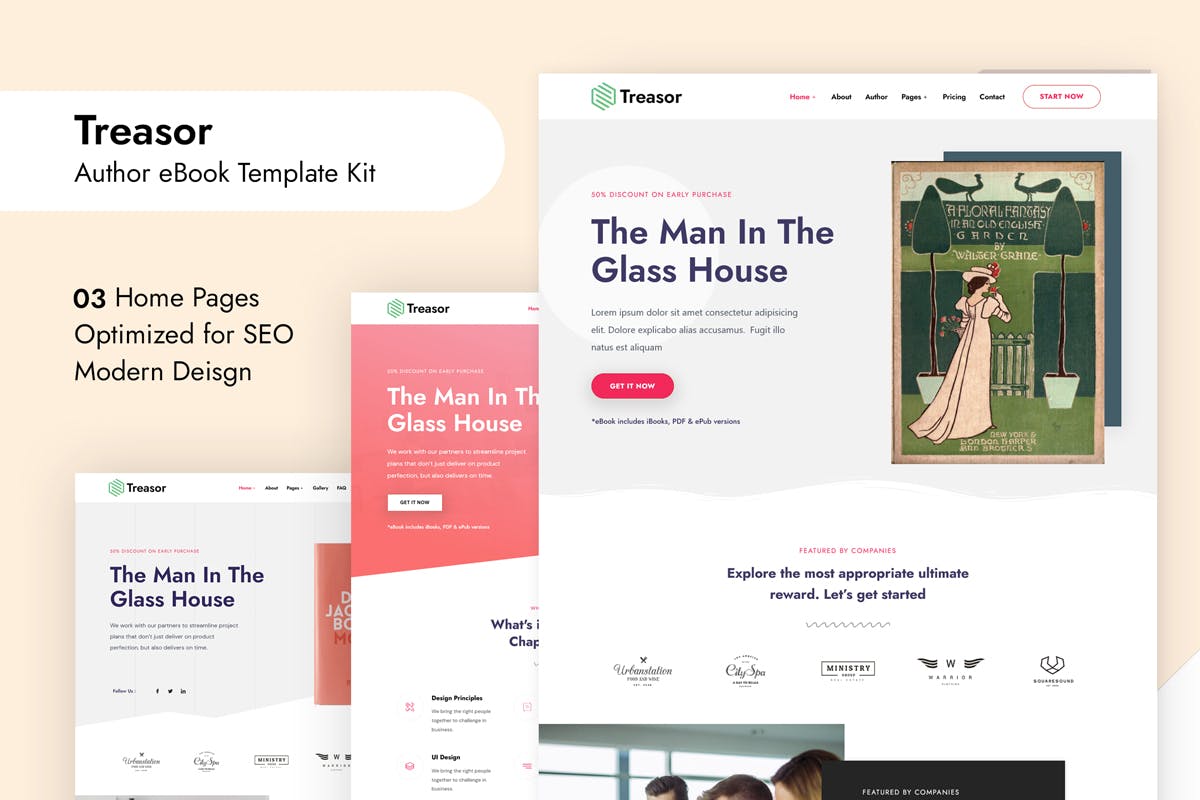 Treasor – Author eBook Elementor Template Kit