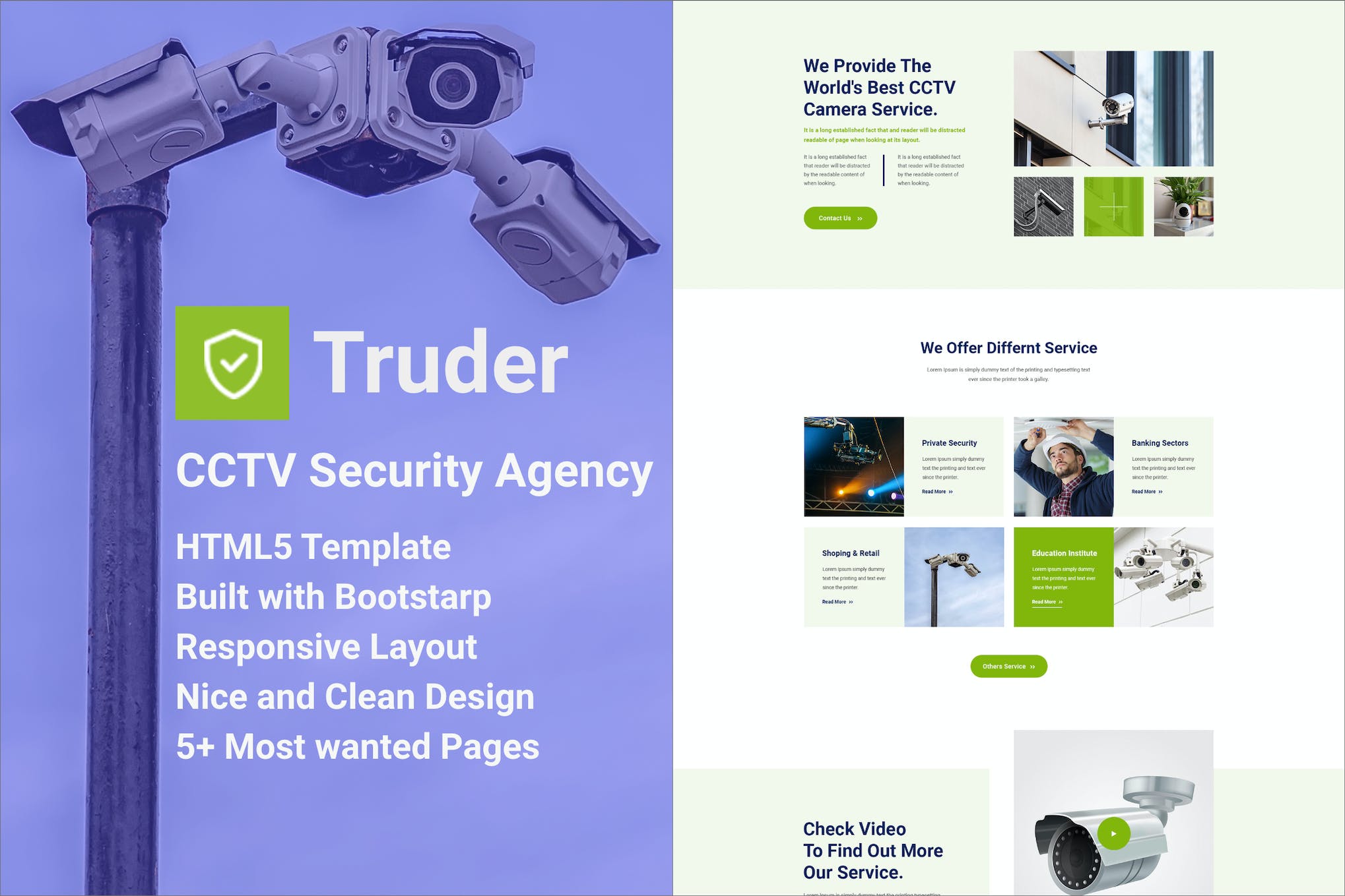 Truder – CCTV Security Agency HTML Template