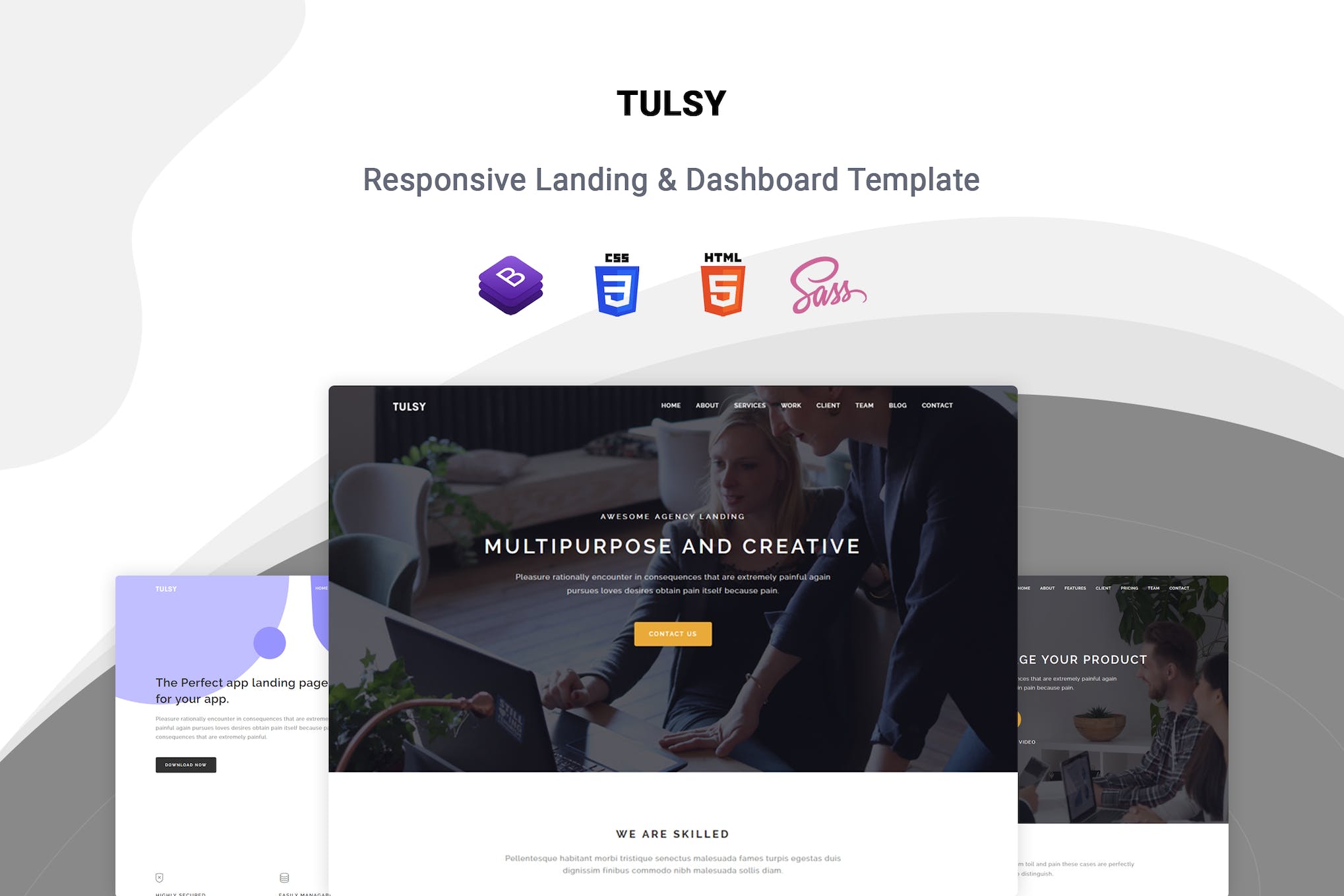 Tulsy – Multipurpose Landing Page Template