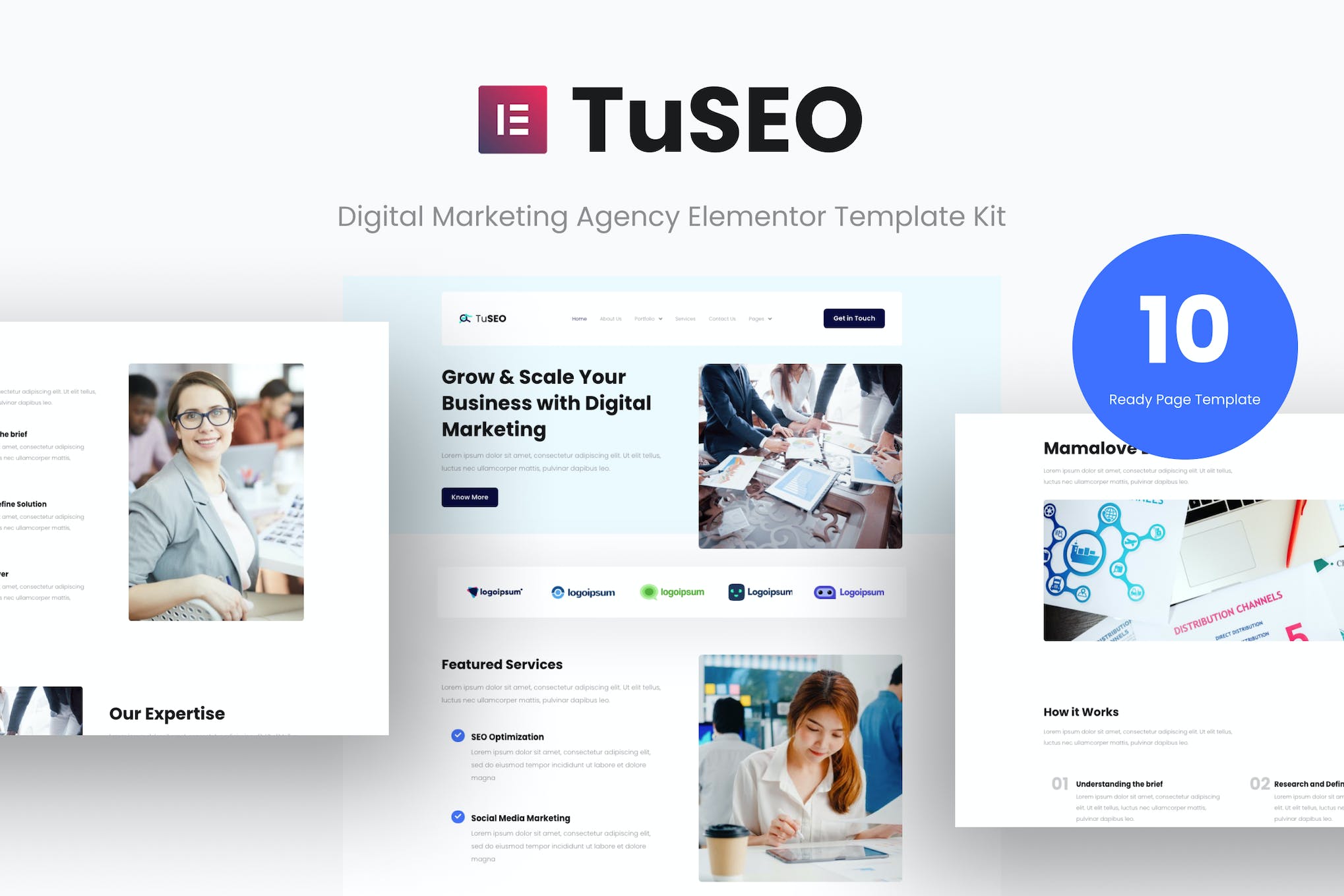 TuSEO – Digital Marketing Agency Elementor Template Kit