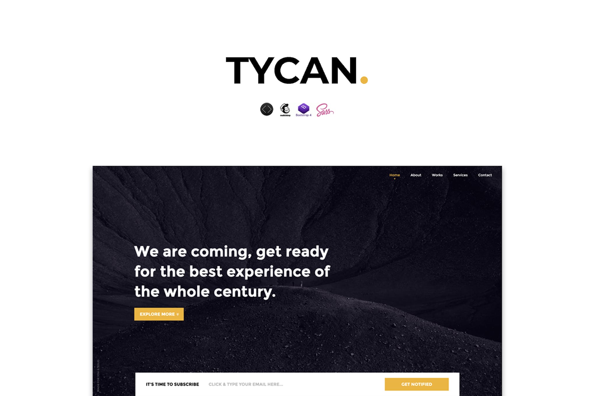 TYCAN – Timeless Coming Soon Template