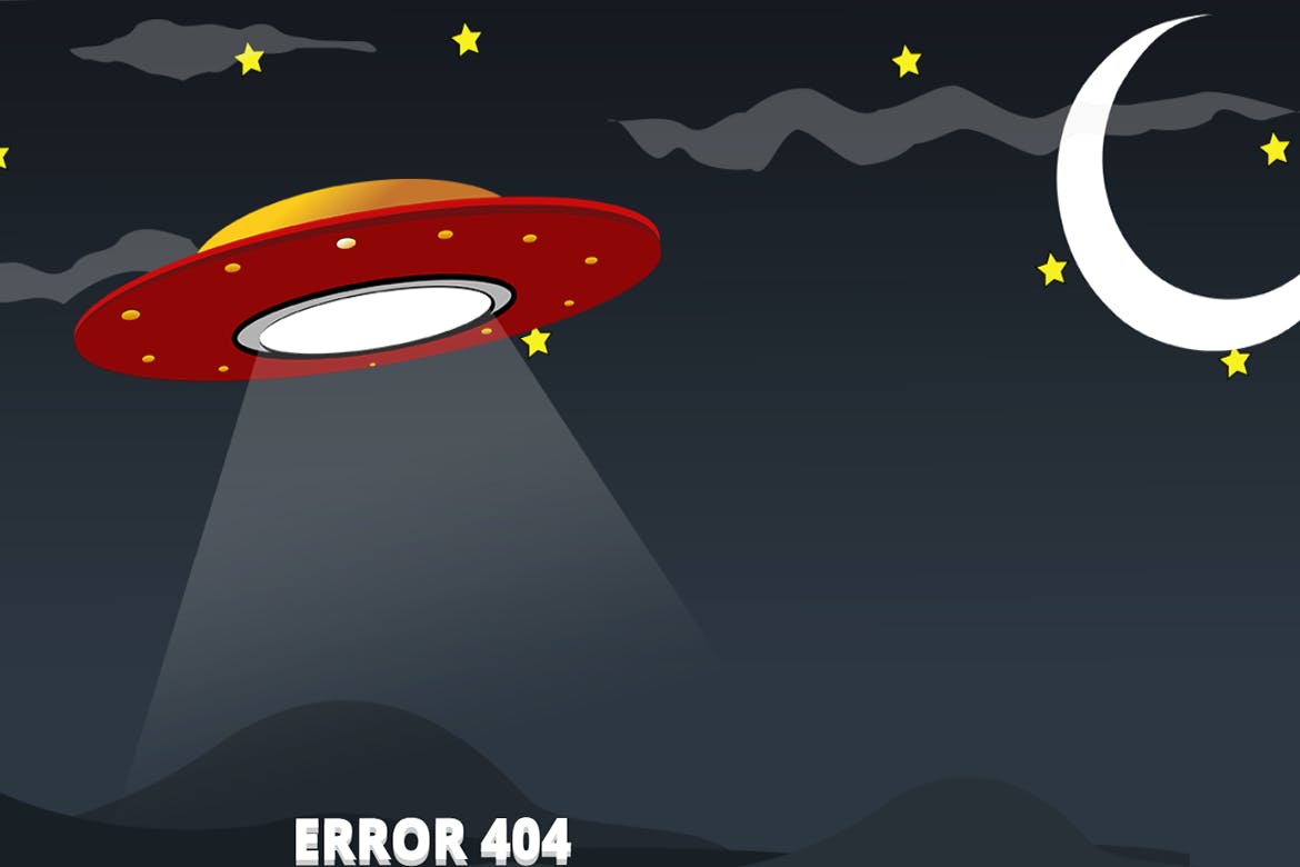 UFO 404 – Animated 404 Page