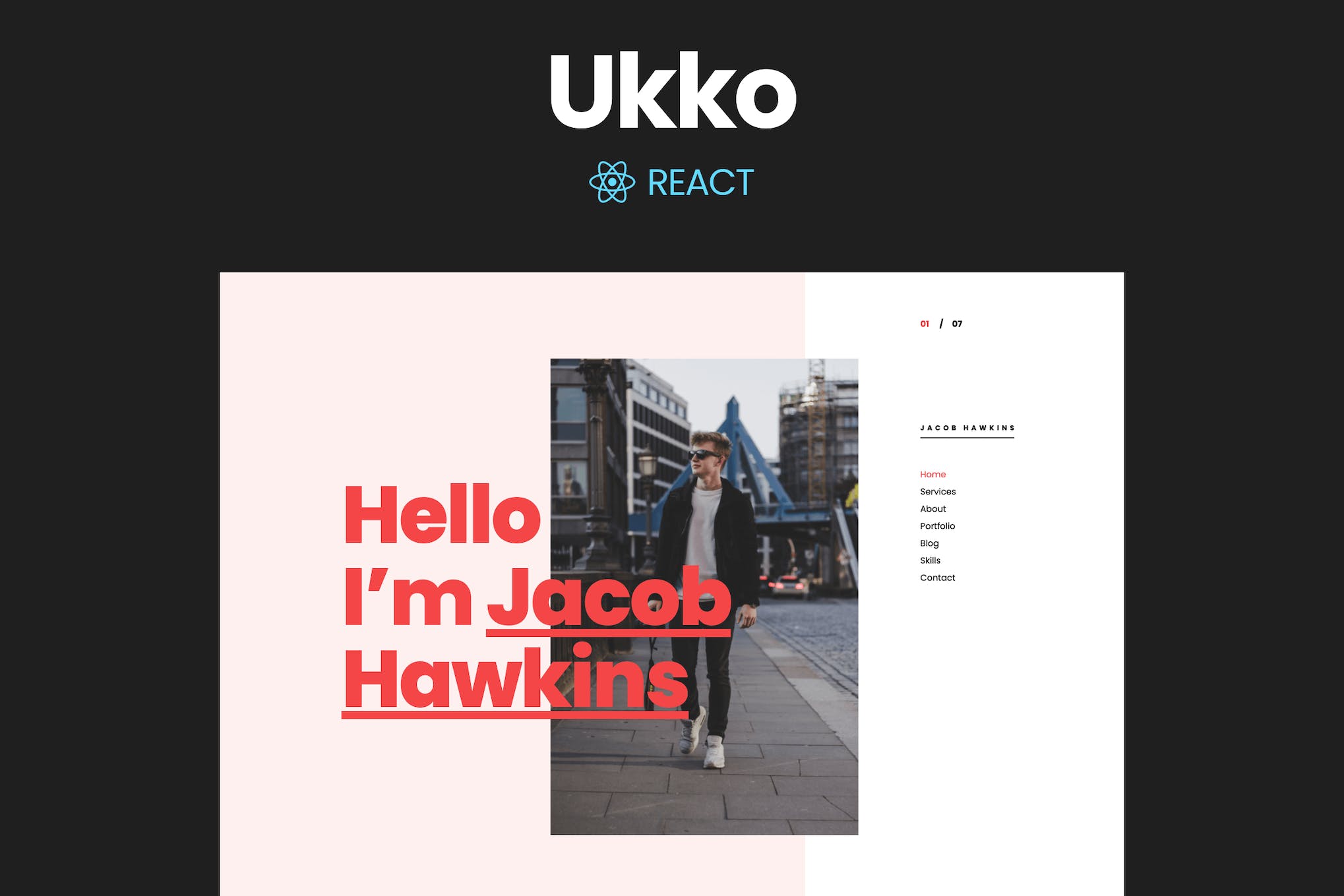 Ukko – React Portfolio Template