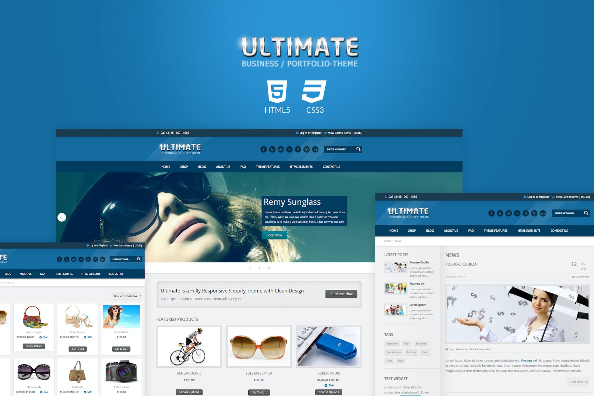 Ultimate – Responsive HTML Template