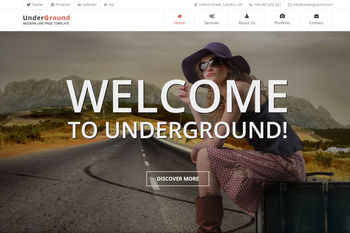 UnderGround – Minimal Onepage & Multipage Template