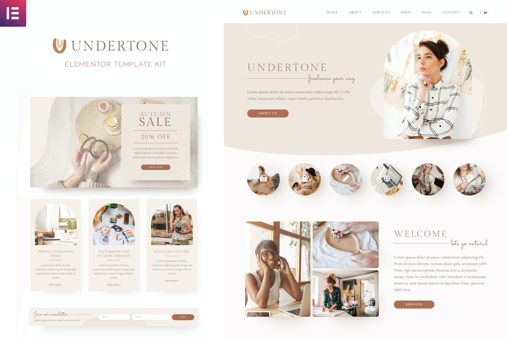 Undertone – Business Services & Shop Elementor Template Kit