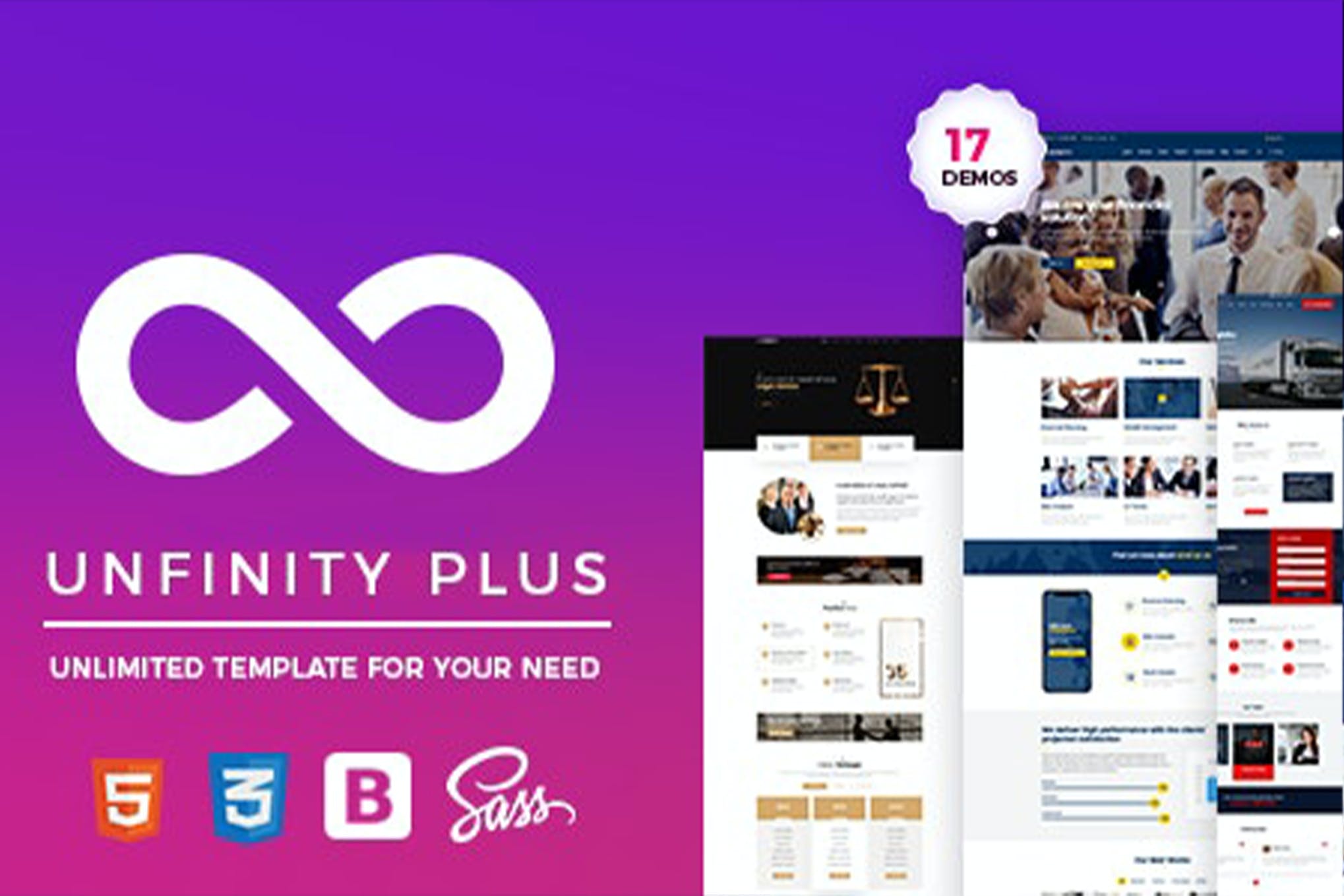 UnfinityPlus – One Page Template