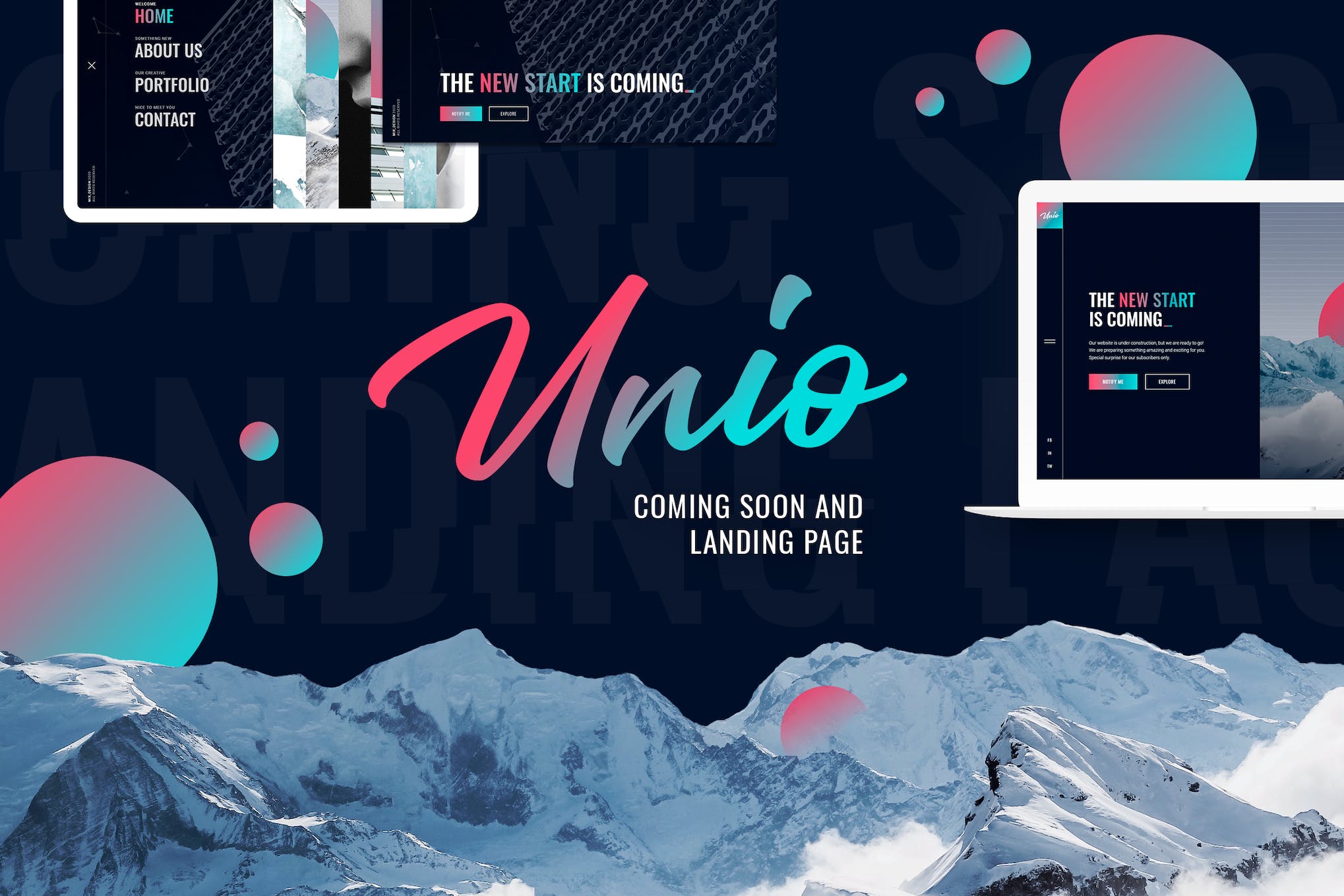 Unio – Coming Soon & Landing Page Template