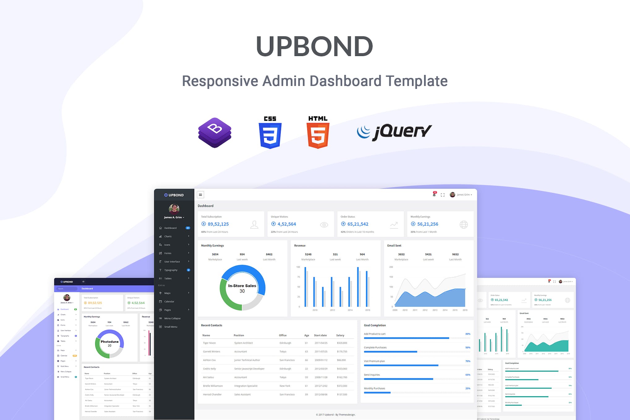 Upbond – Responsive Admin Dashboard Template