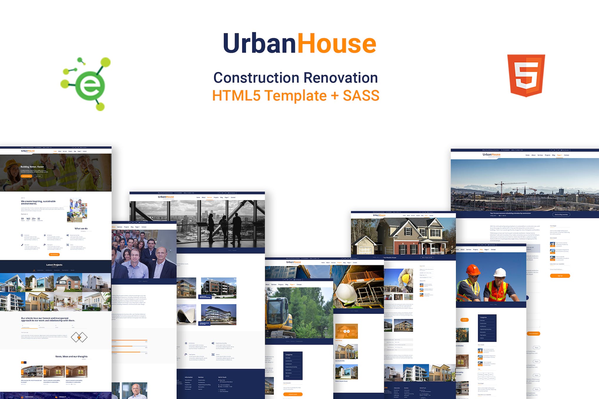 UrbanHouse- Construction Renovation HTML5 Template