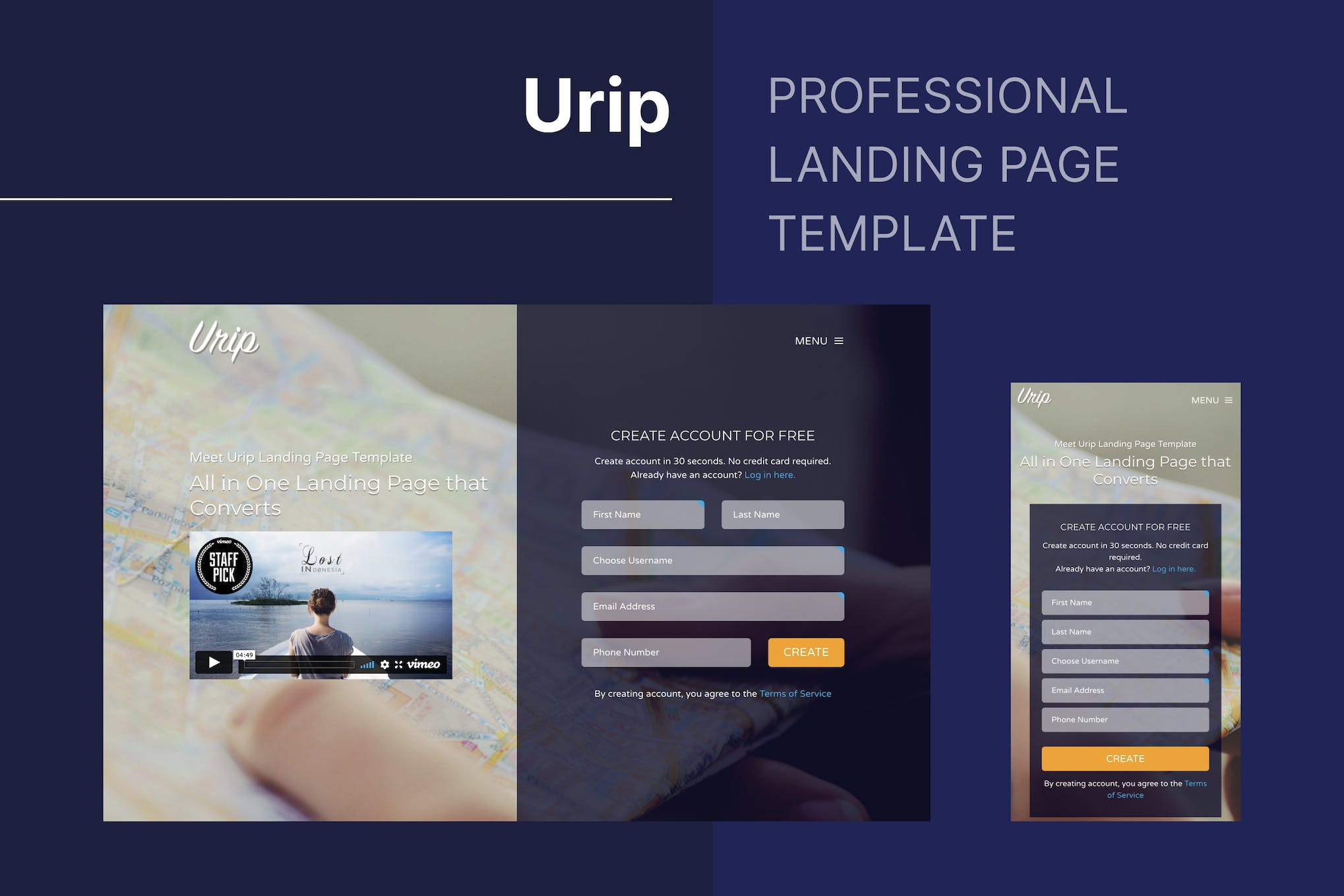 Urip – Professional Landing Page Template