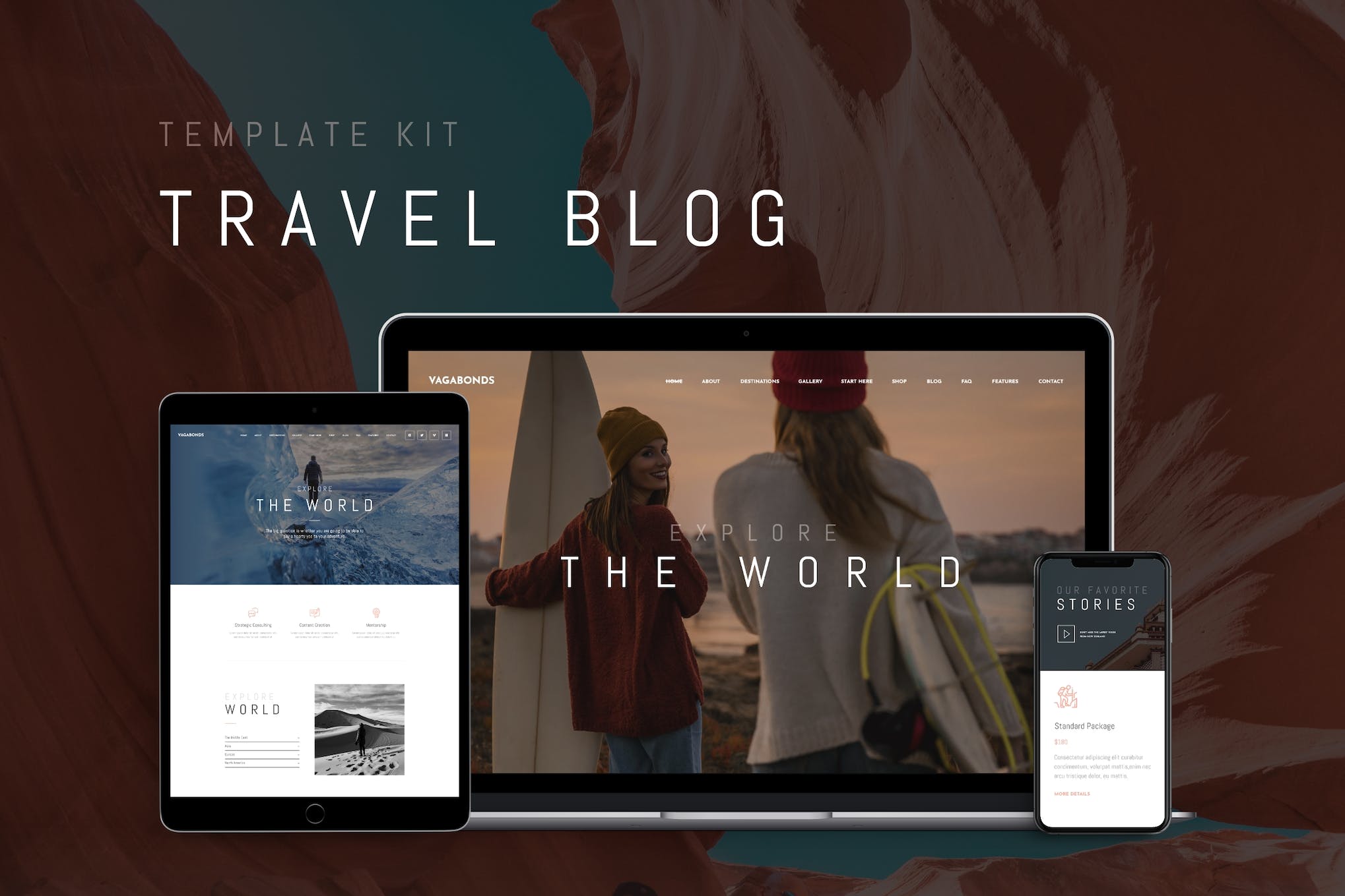 Vagabonds – Travel Blog Elementor Template Kit