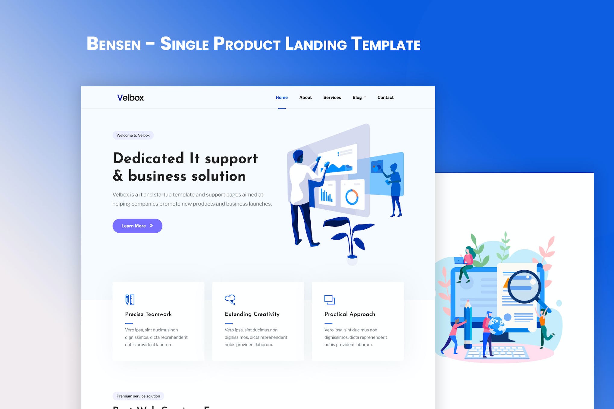 Velbox – Startup & Sass Template