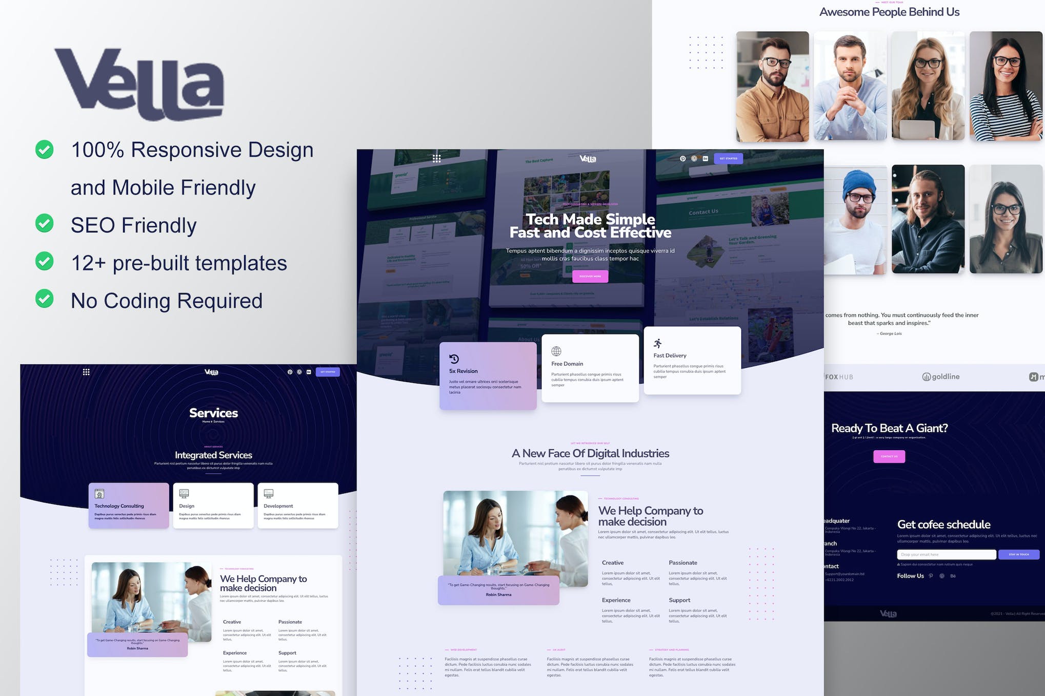 Vella – Digital Agency Elementor Template Kit