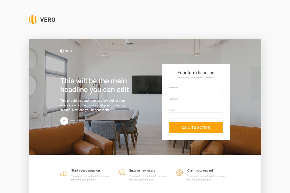 Vero – Marketing Landing Page Html Template