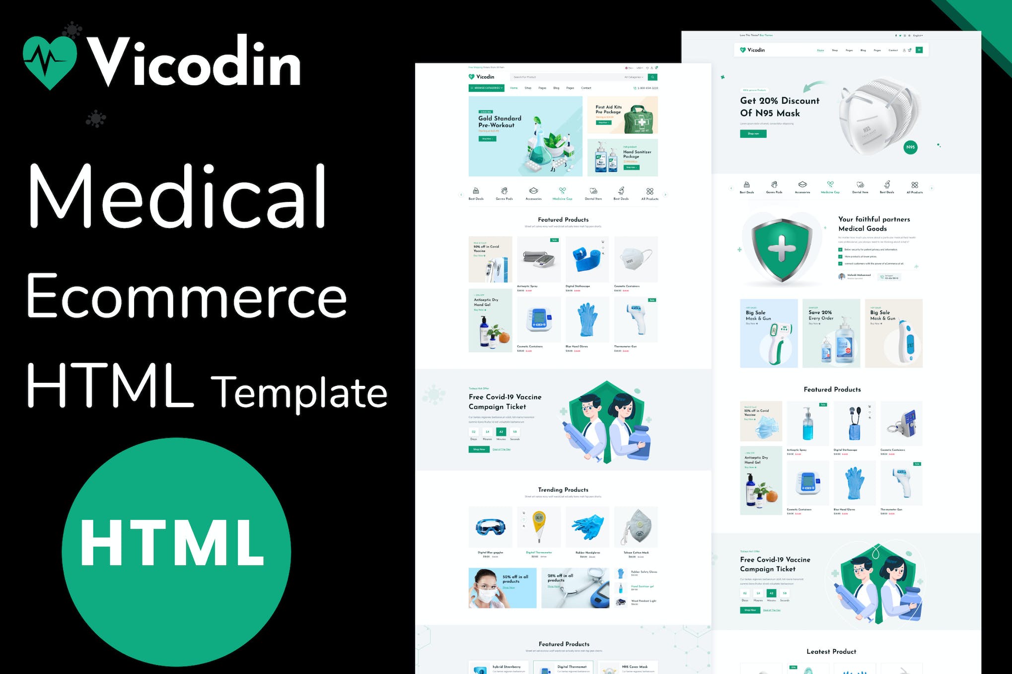 Vicodin – Medical eCommerce Bootstrap Template