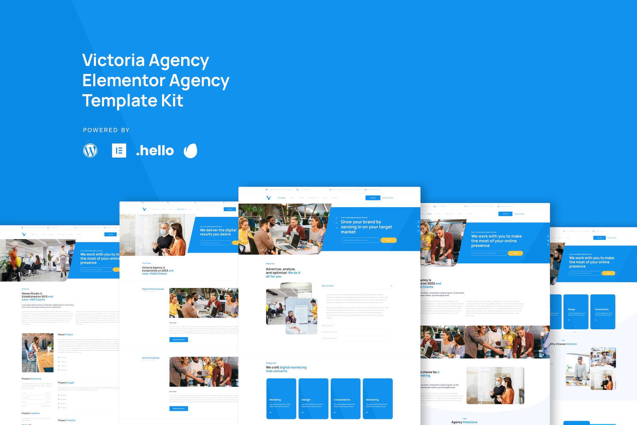 Victoria – Agency & Business  Elementor Template Kit