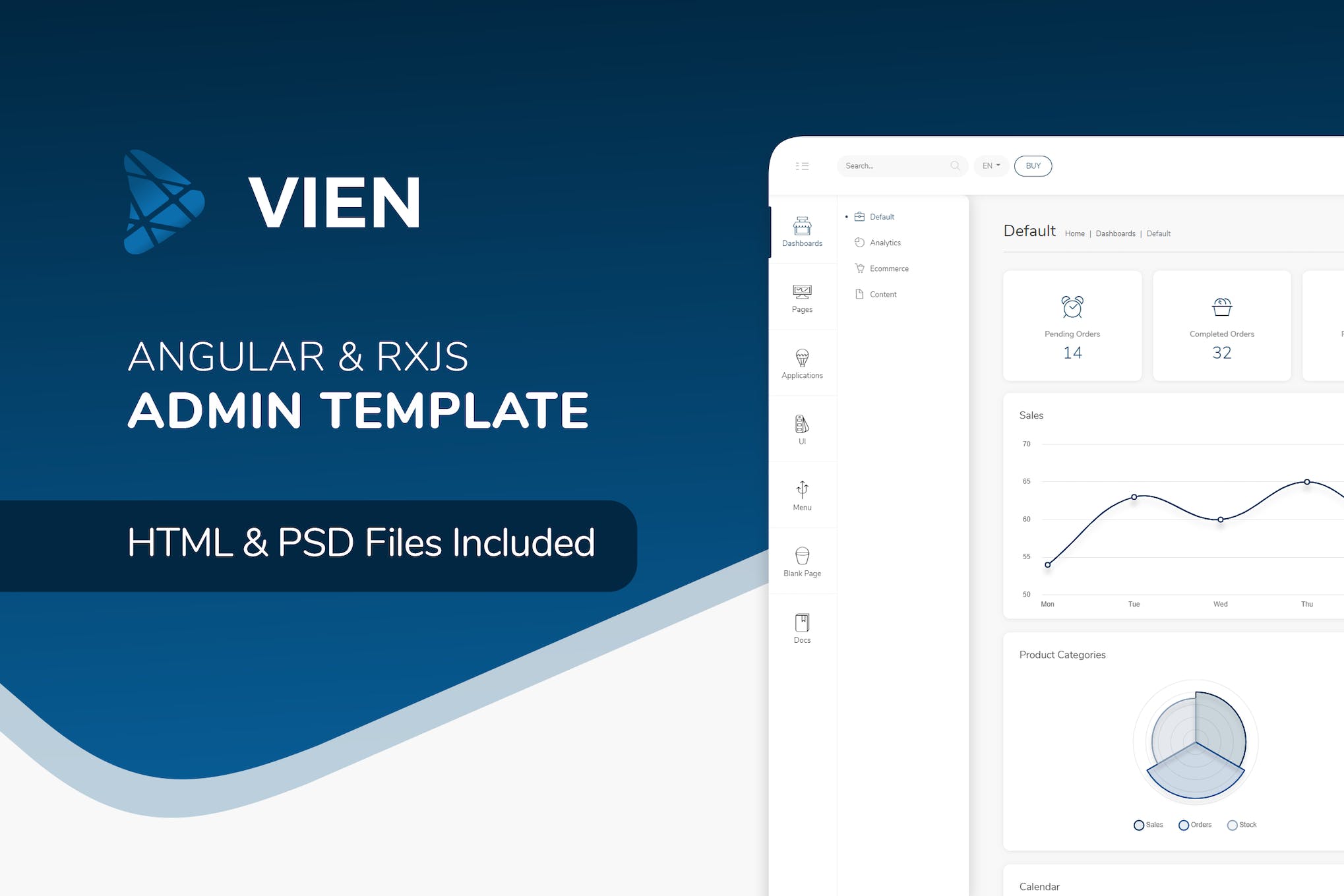 Vien Angular – Angular 9 Admin Template