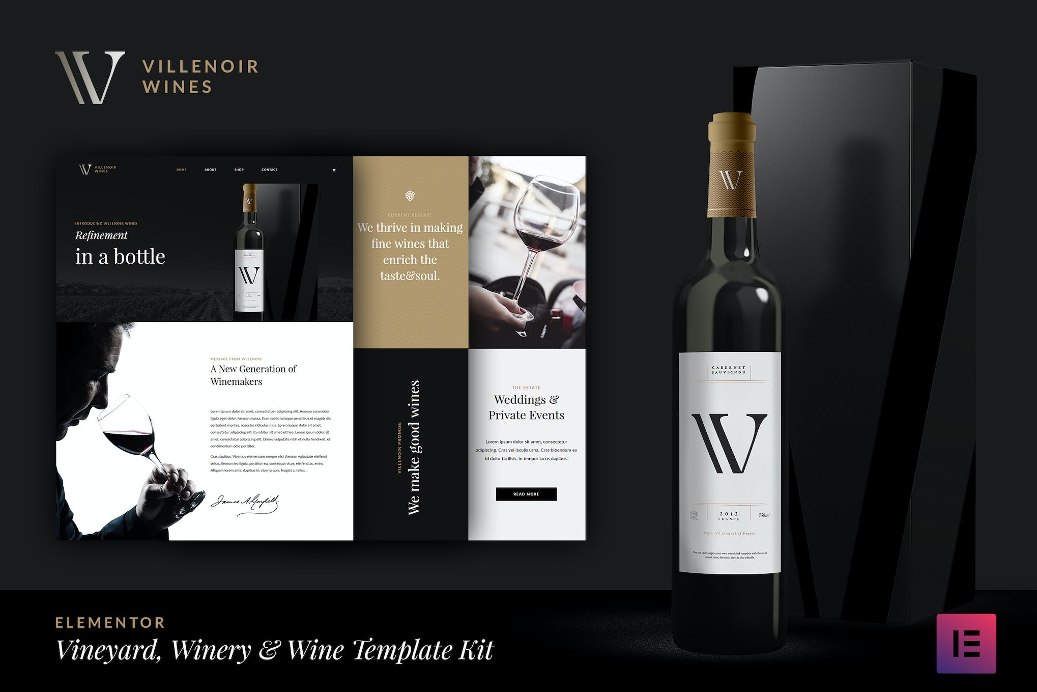 Villenoir – Wine Template Kit