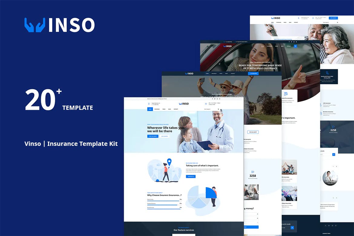 Vinso | Insurance Elementor Template Kit