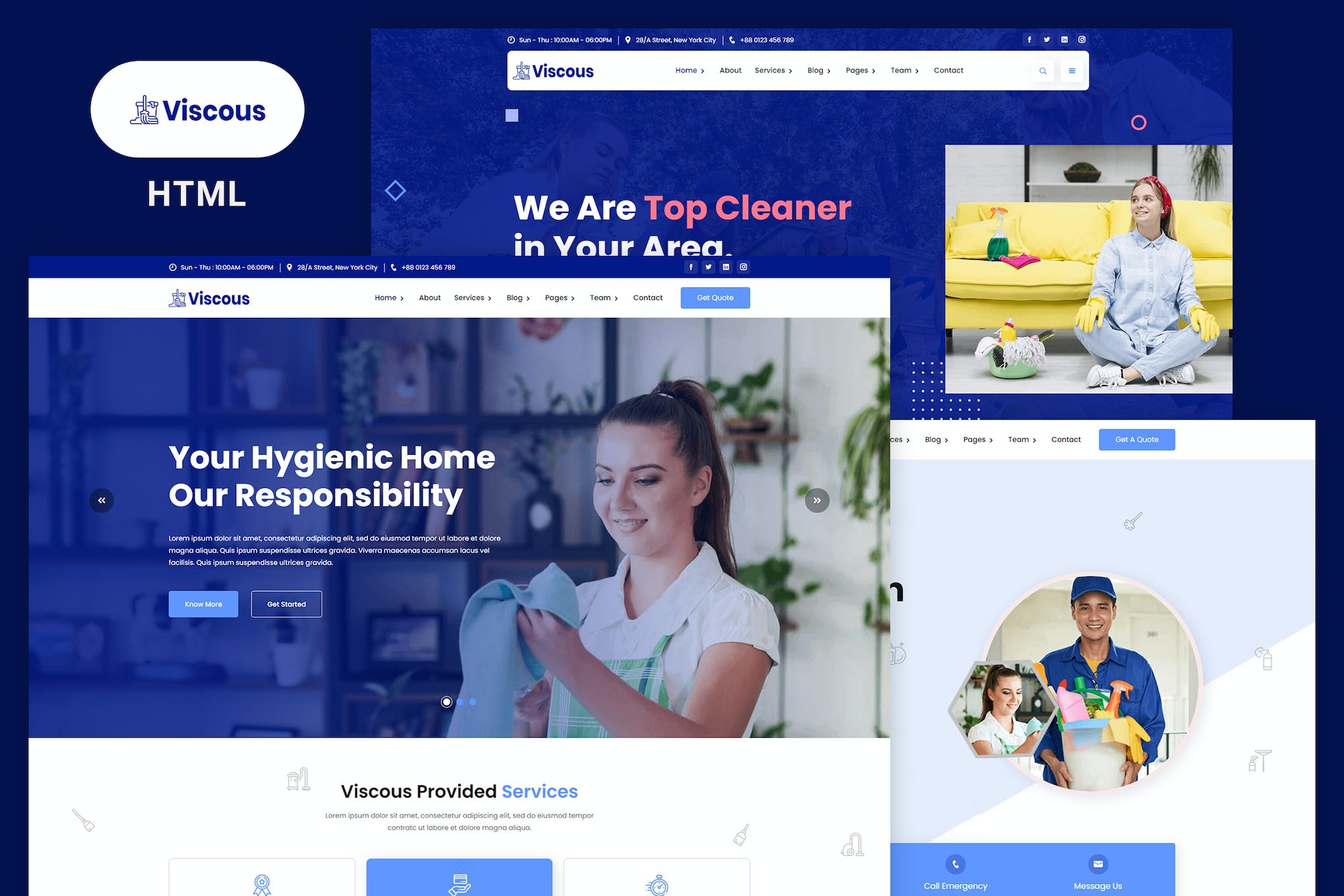 Viscous – Cleaning Services HTML Template