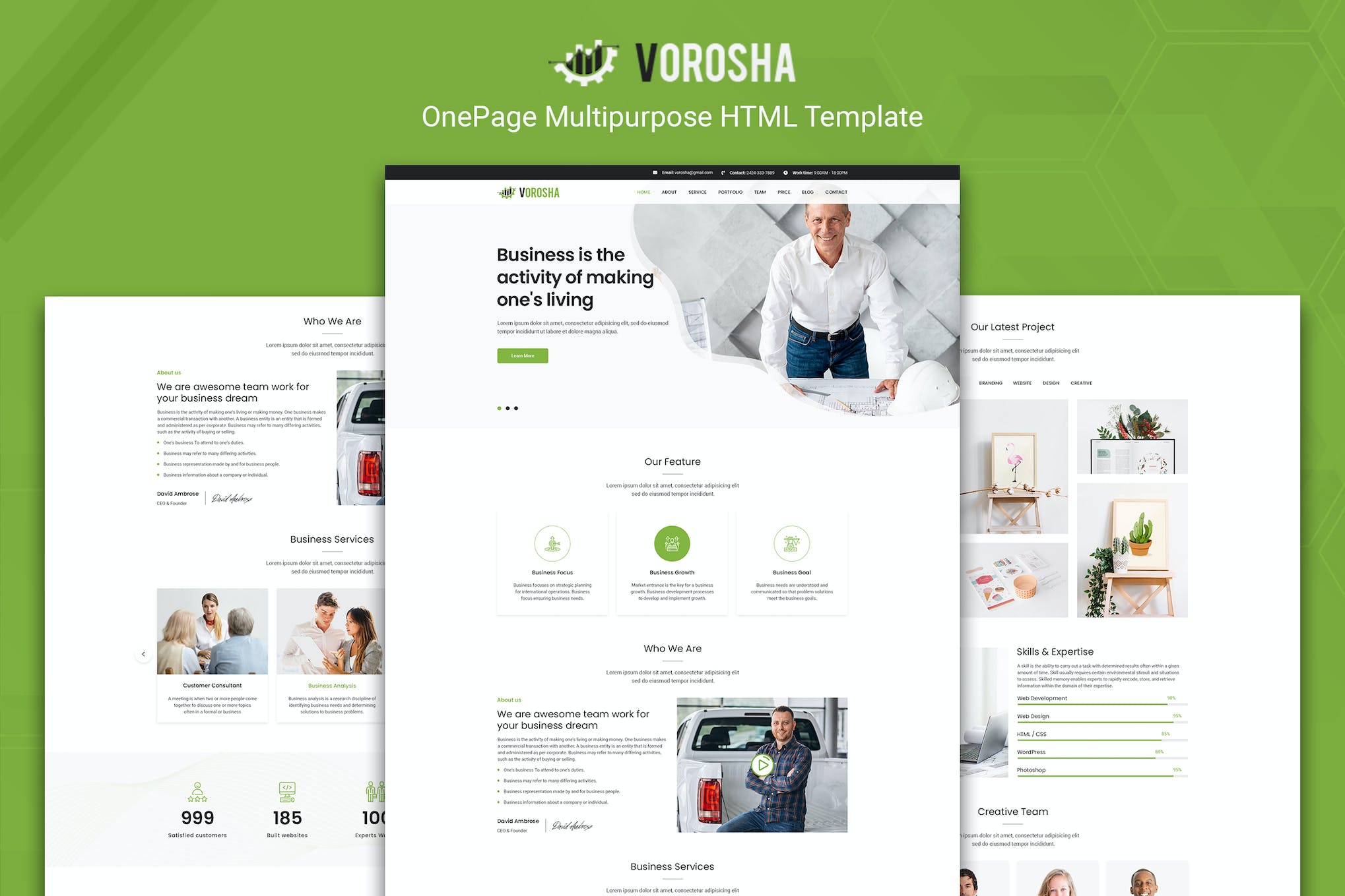 Vorosha – Multipurpose HTML Template