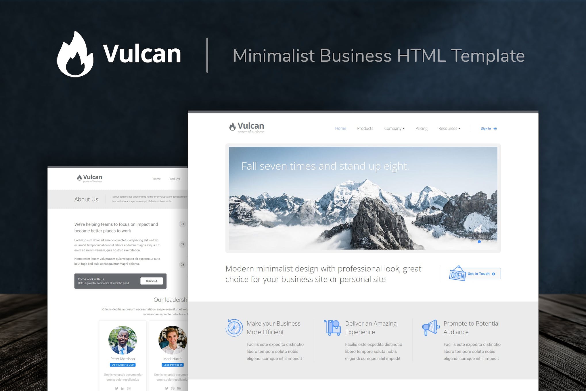 Vulcan – Minimalist Business HTML Template