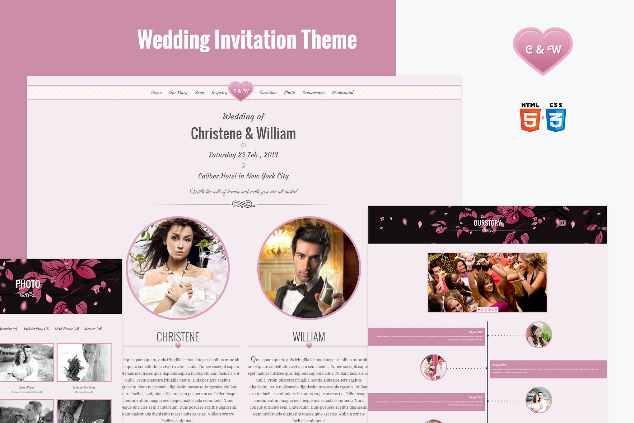 Wedding Event Invite HTML5