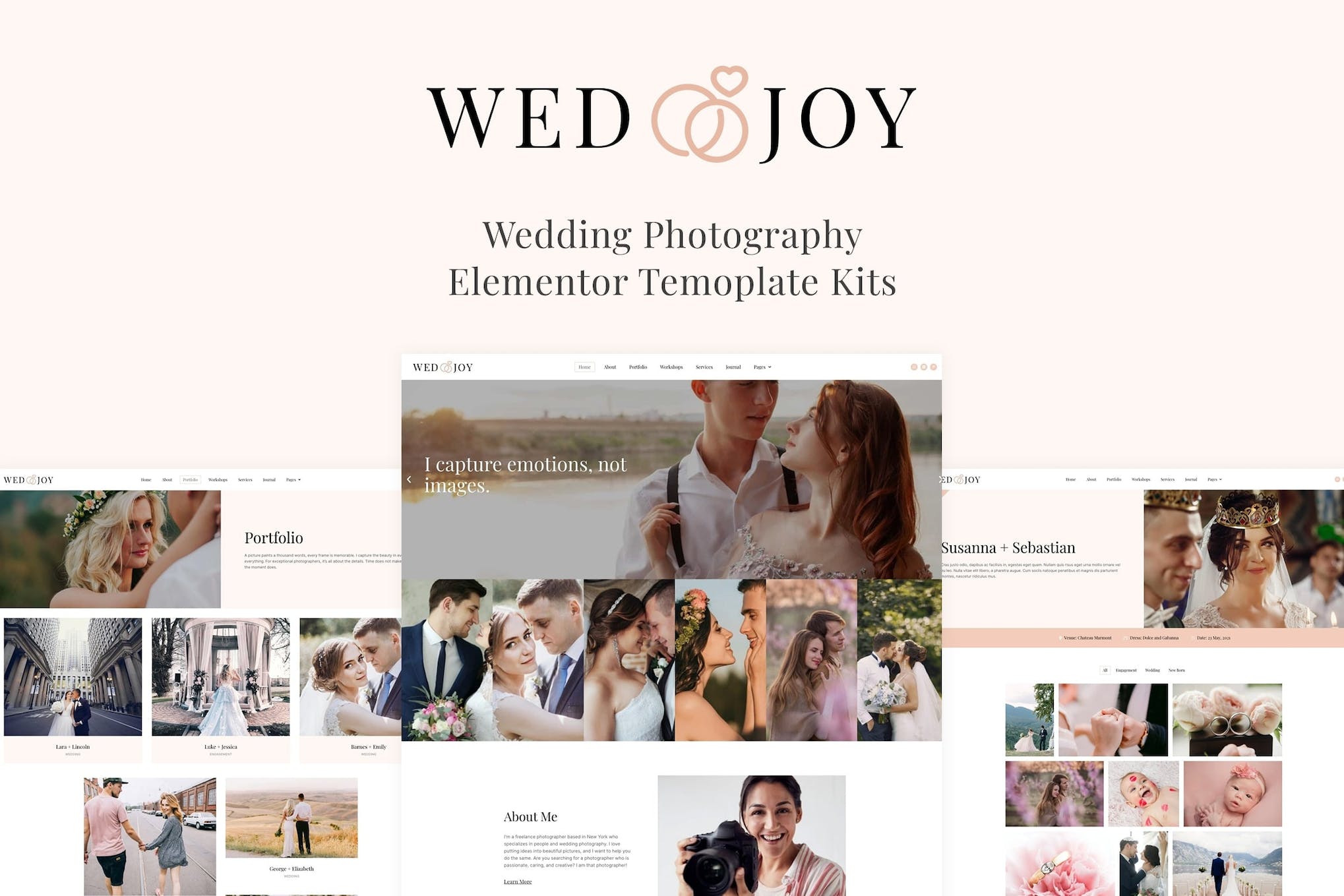 Wedjoy – Wedding Photography Elementor Template Kit