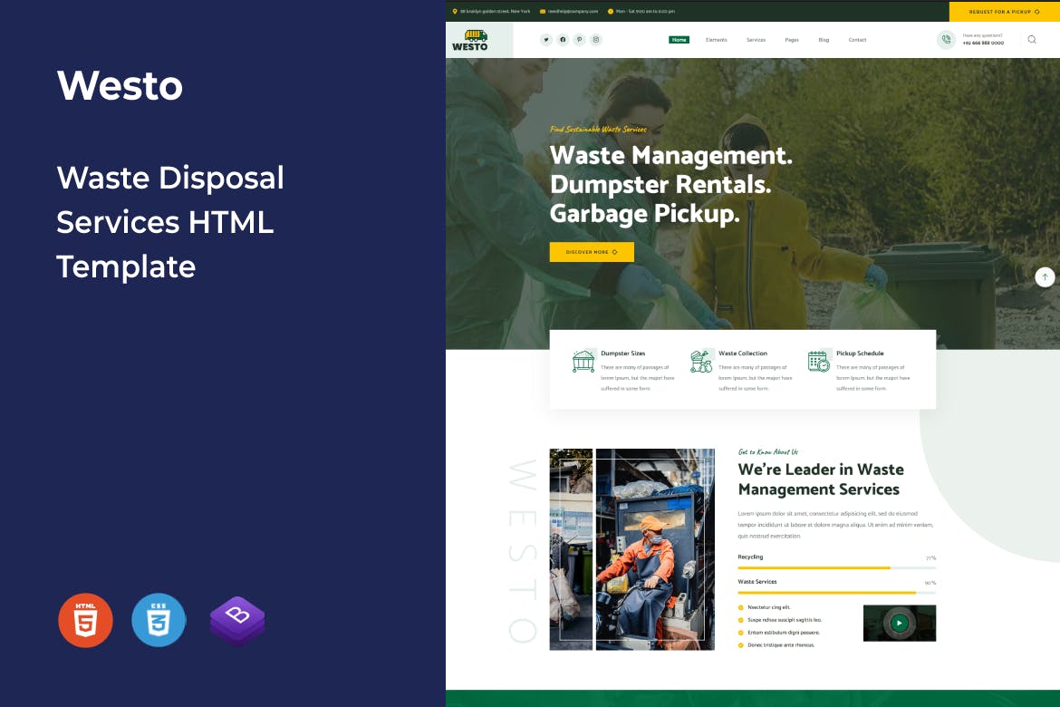 Westo – Waste Disposal Services HTML Template