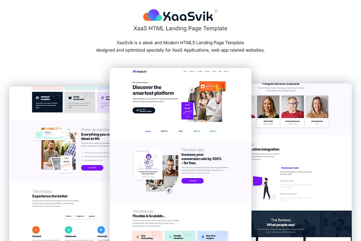 XaaSvik XaaS HTML Landing Page Template