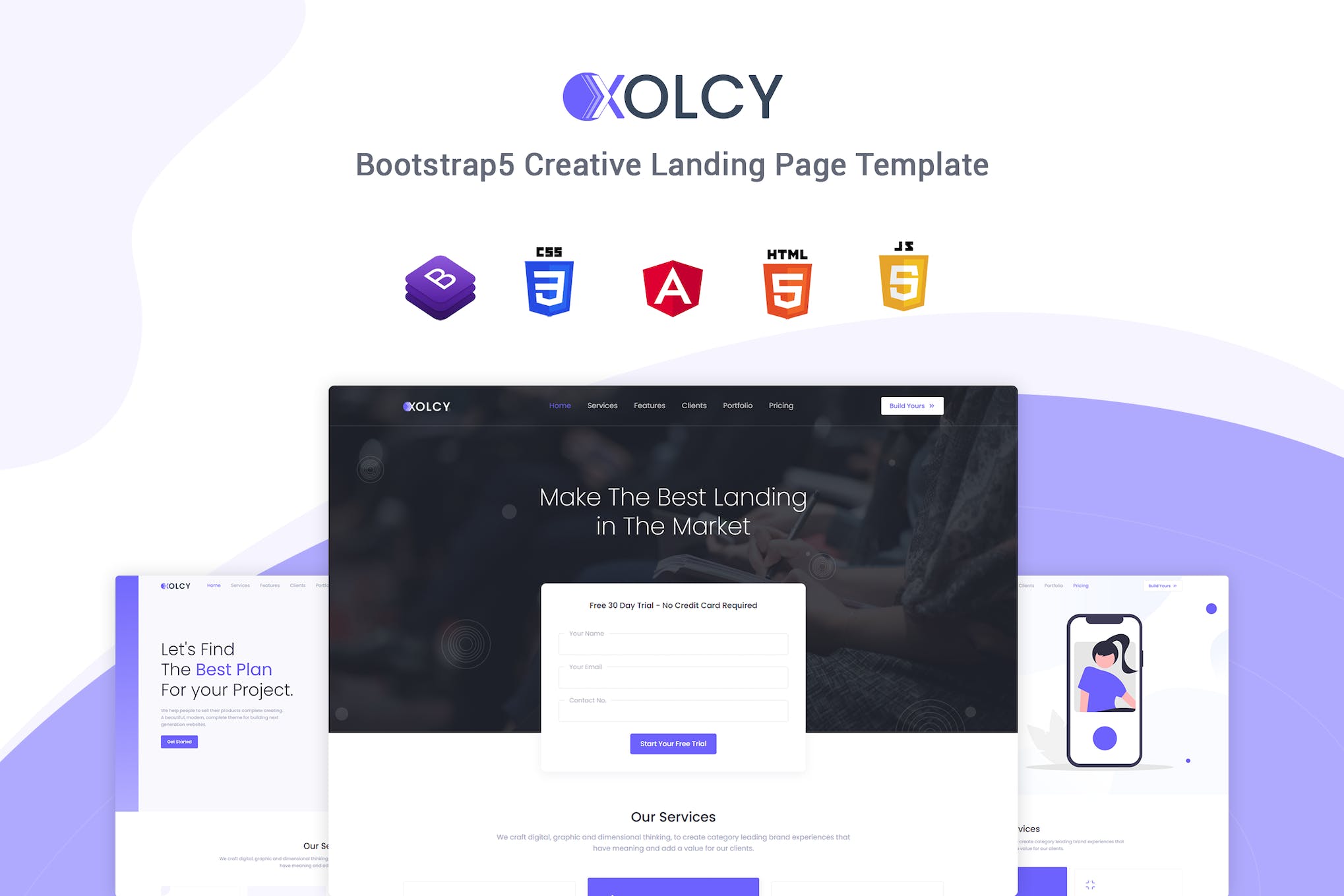 Xolcy Angular – Angular Js Landing Page Template