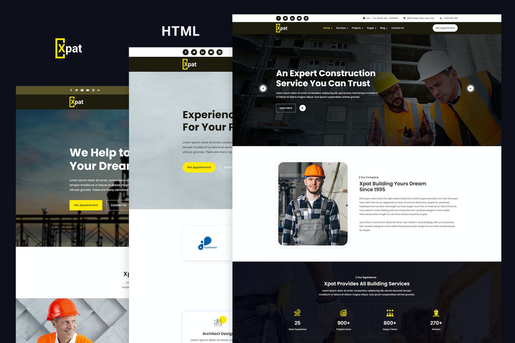 Xpat – Construction & Renovation HTML Template