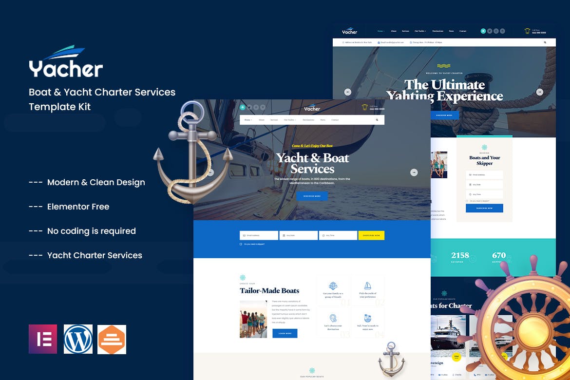 Yachter – Boat & Yacht Charter Services Template Kit