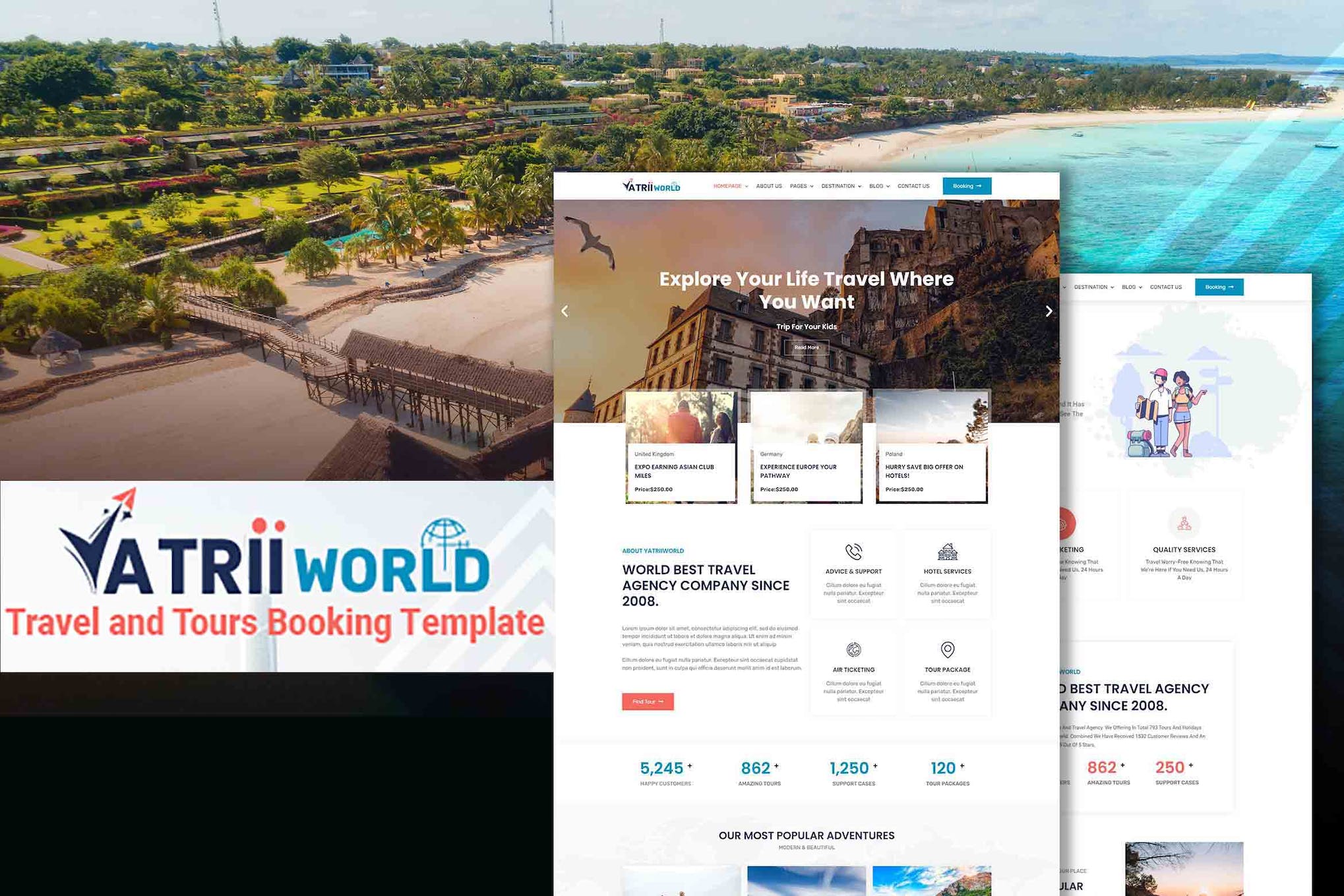 Yatriiworld – Travel and Tours Booking Template