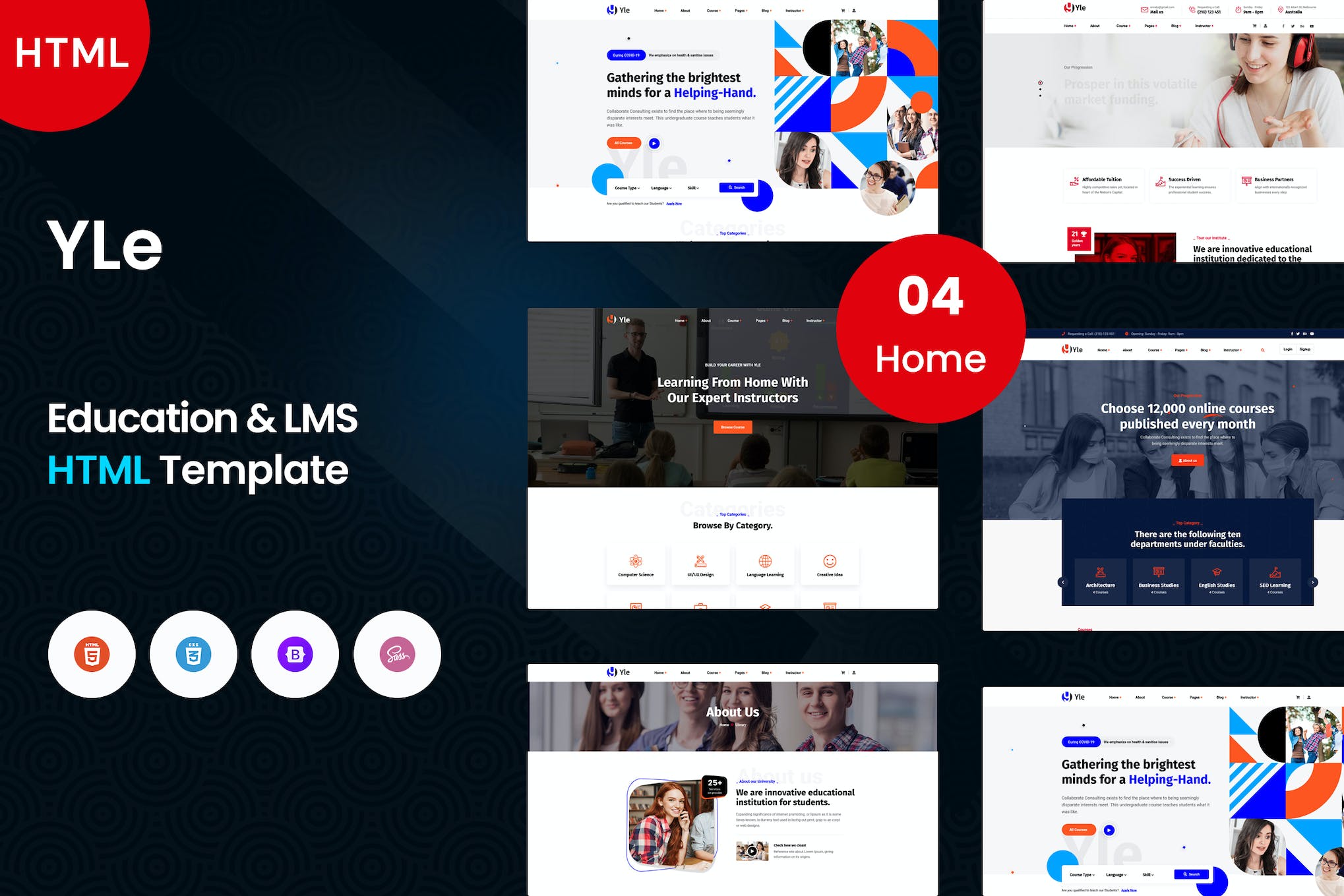 YLE – Education & LMS HTML Template