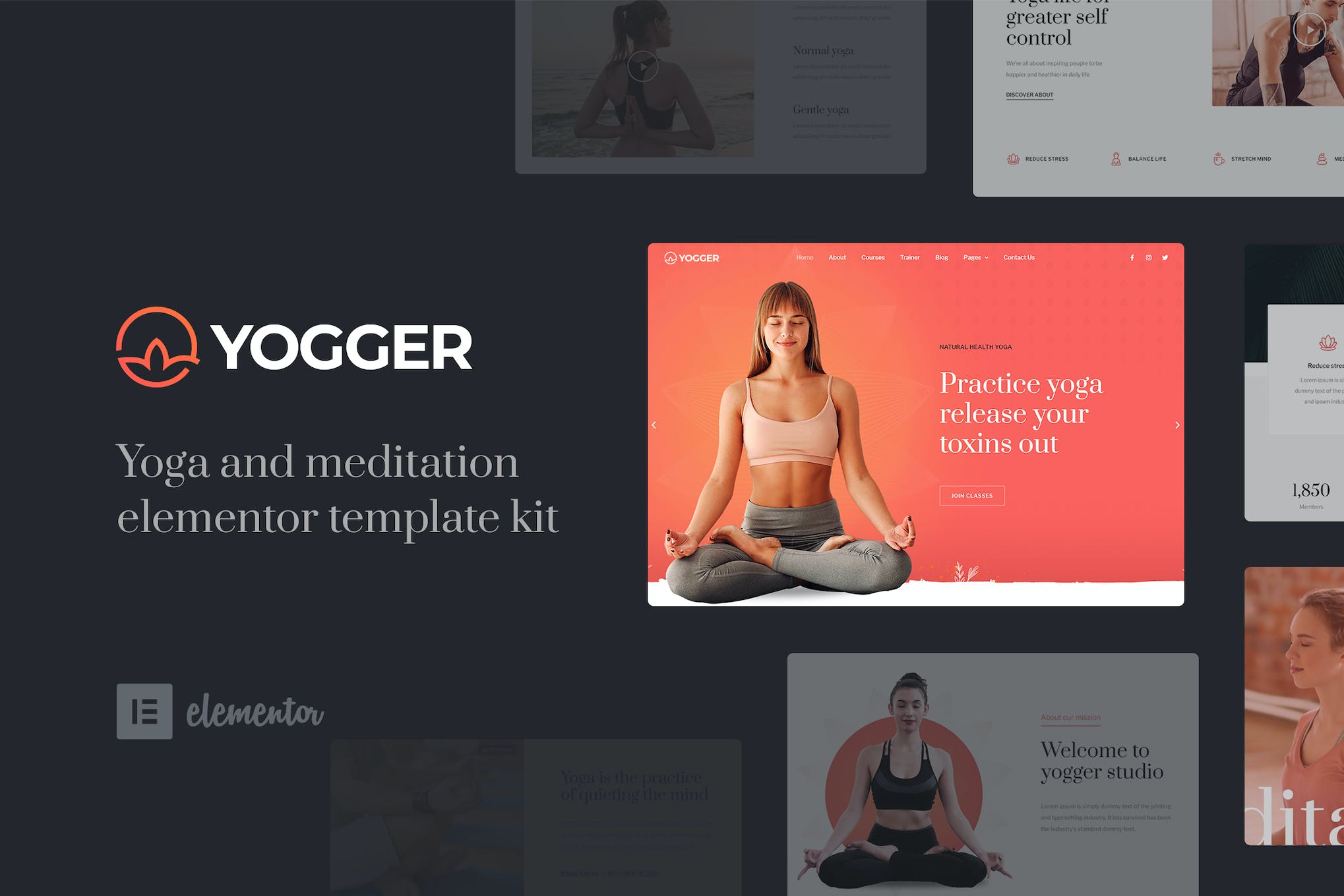 Yogger – Meditation and Yoga Elementor Template Kit