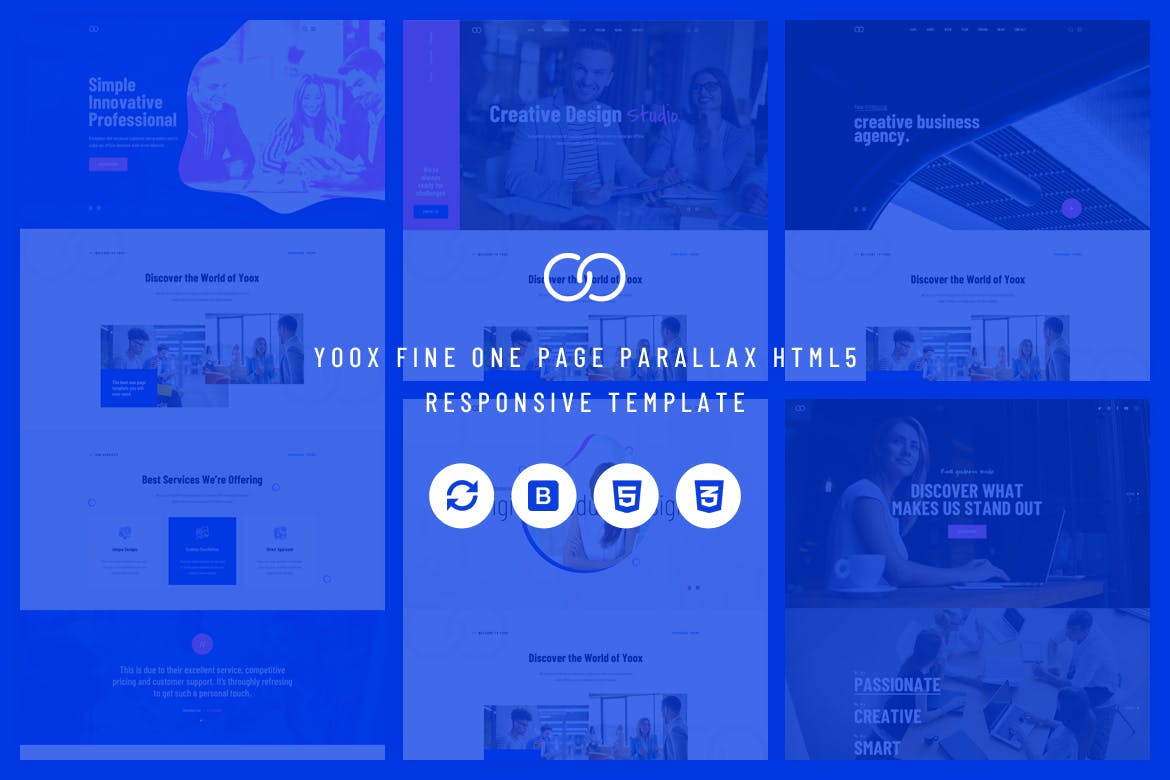 Yoox – Fine One Page Parallax HTML5 Template