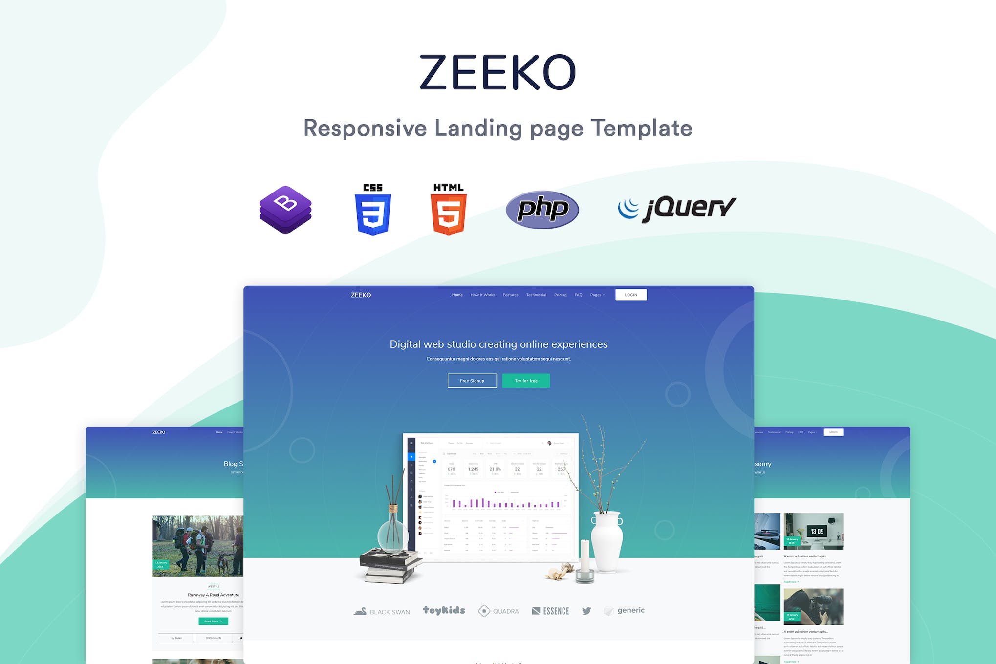 Zeeko – Landing Page Template