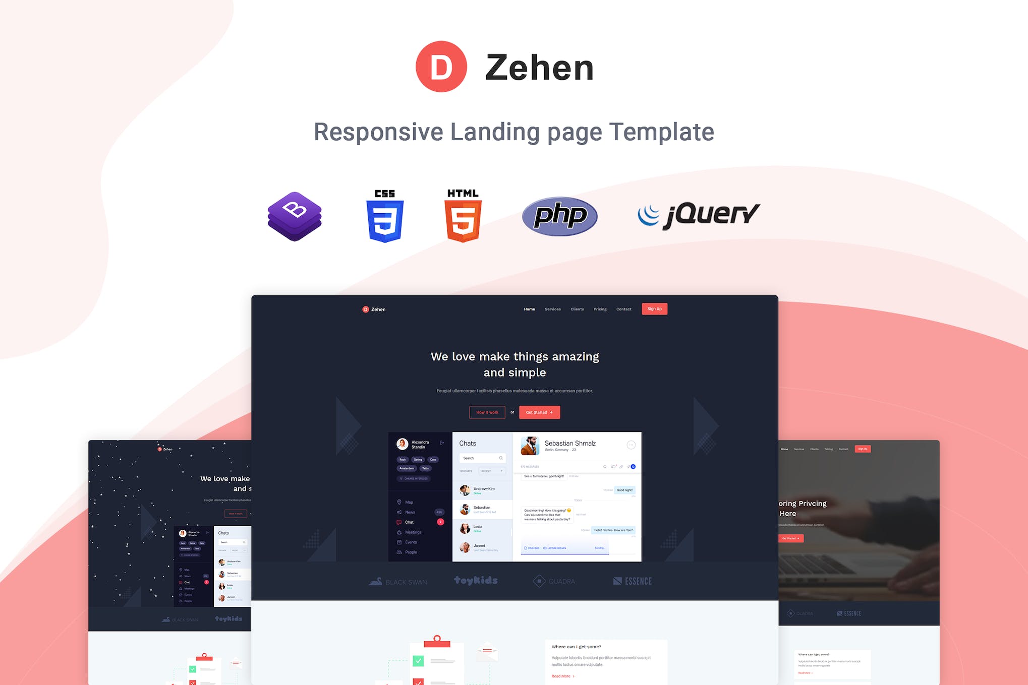 Zehen – Landing Page Template