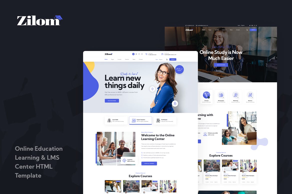 Zilom – Online Education Learning HTML Template