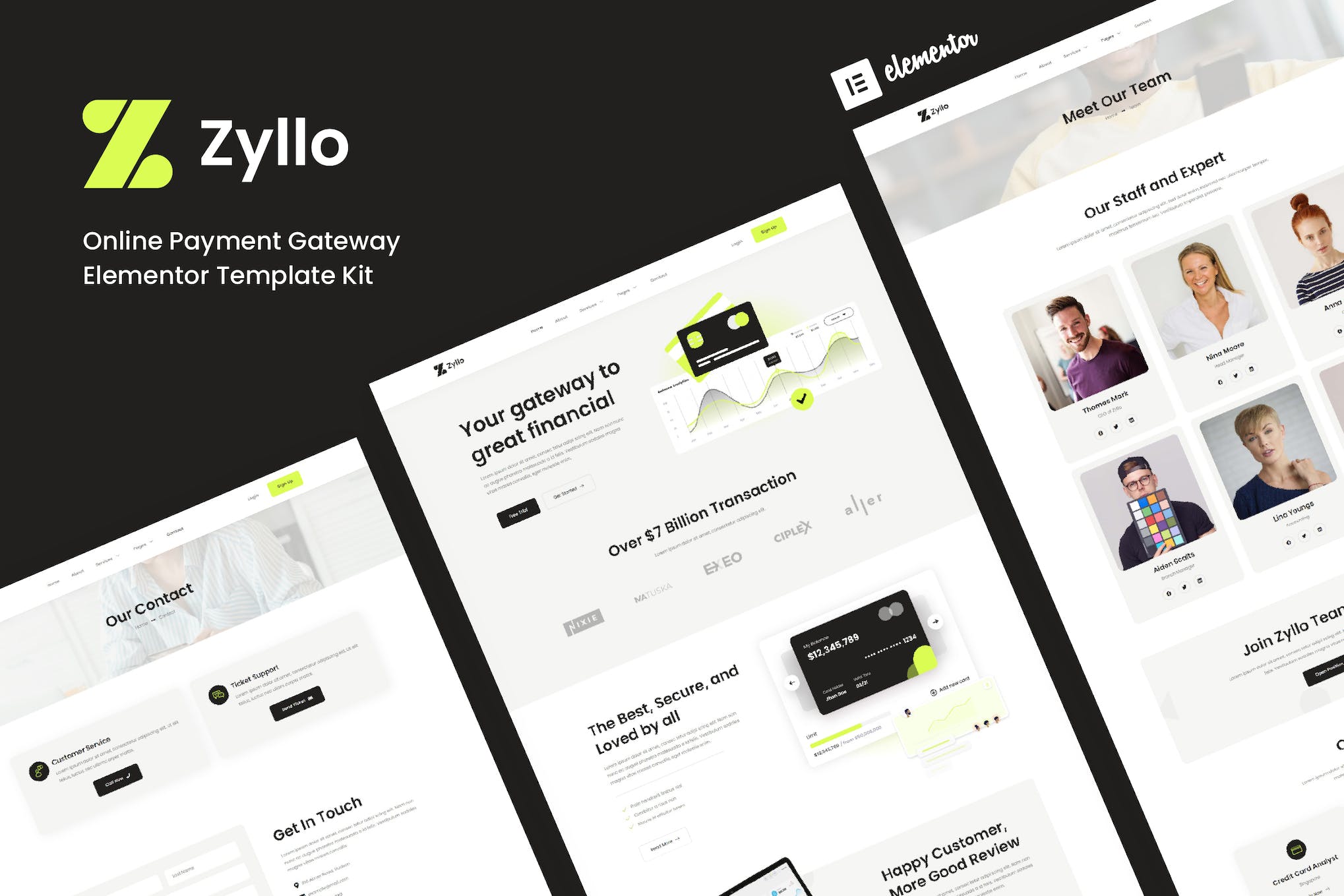 Zyllo – Online Payment Gateway Elementor Template Kit