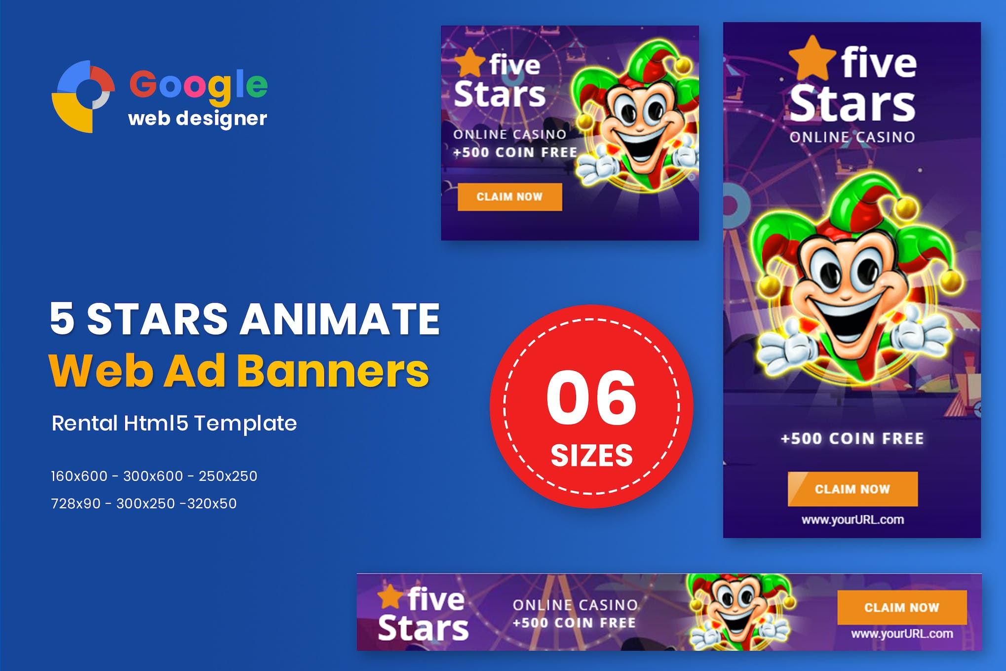 5 Stars HTML5 Animate Banner Ads